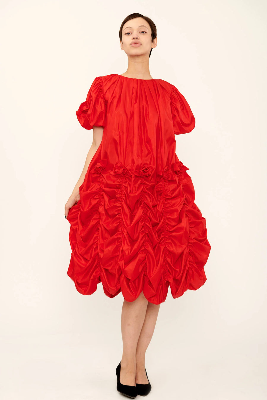 Rosie Dress in Apple Red