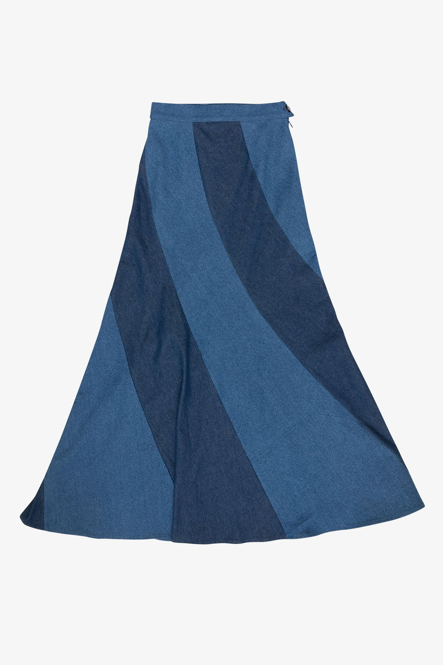 BATSHEVA - Preorder Cera Skirt in Medium Blue Denim