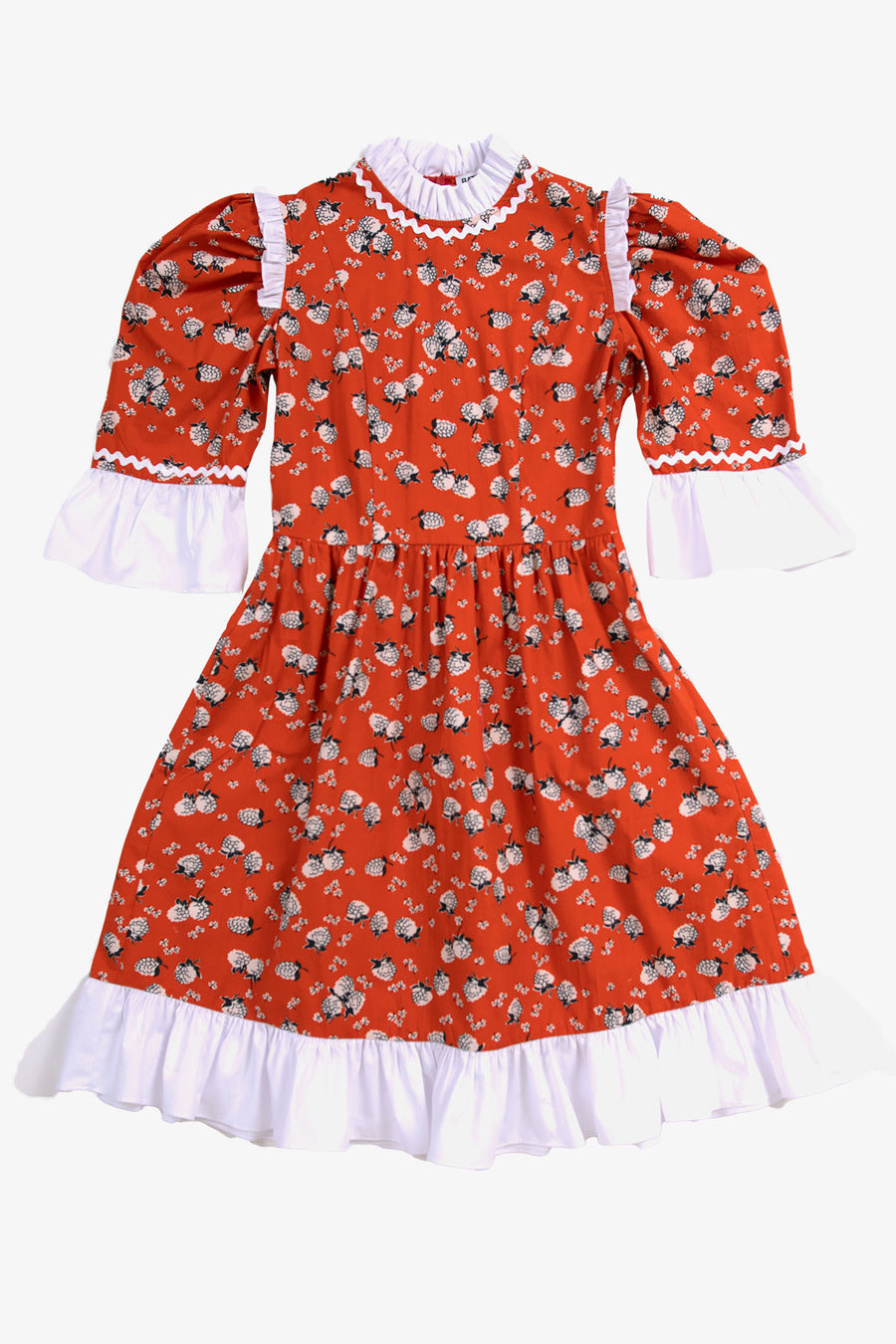 BATSHEVA - Spring Prairie Dress in Red Hydrangea