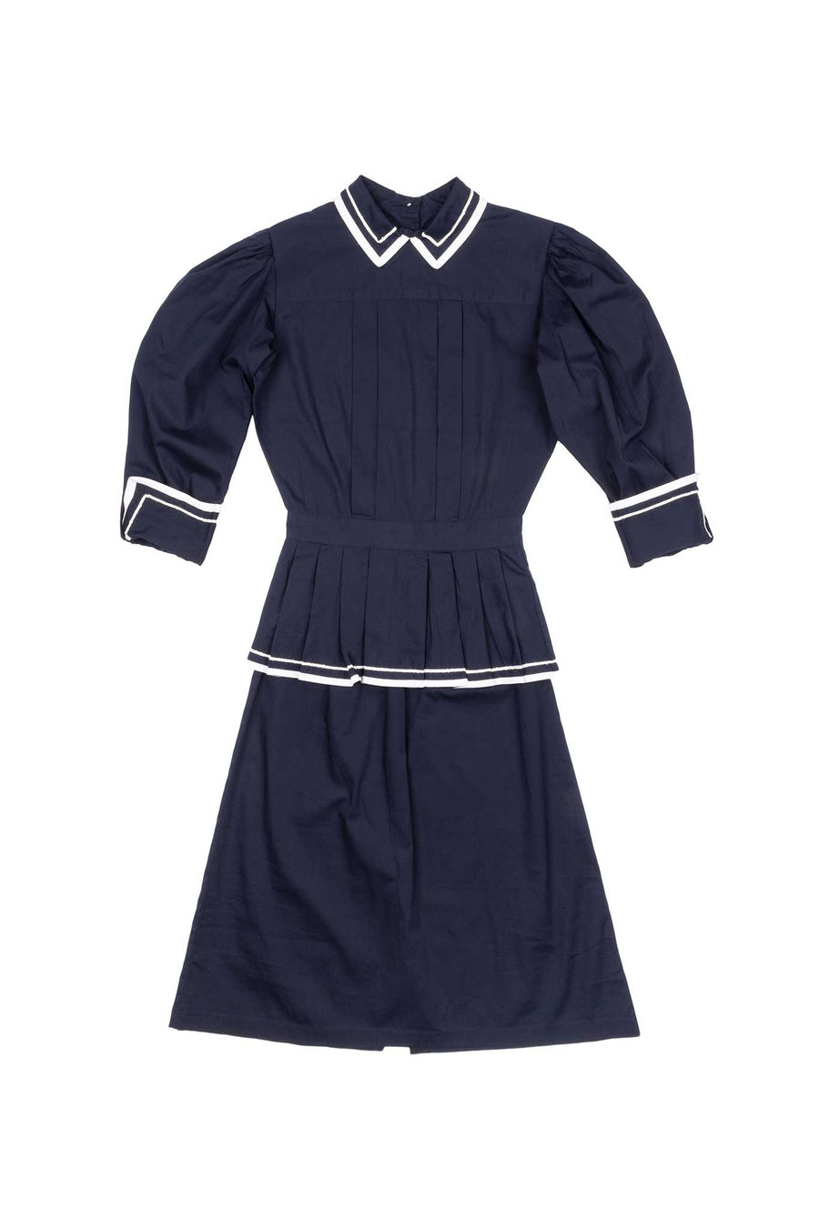 BATSHEVA - Long Sleeve Rilke Dress in Navy