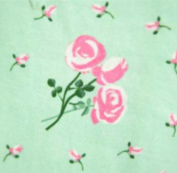 BATSHEVA - Square Neck Mini Prairie Dress in Mint Rose